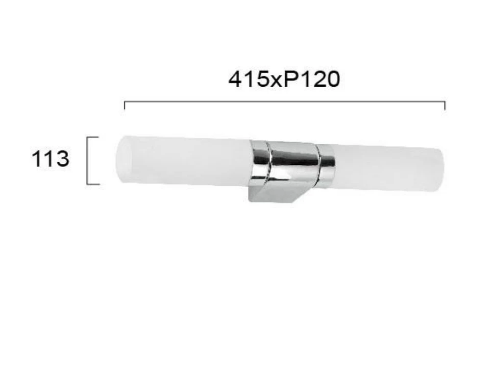 Sieninis šviestuvas ROBERT, E14, baltos/chromo sp., IP44, 4104900