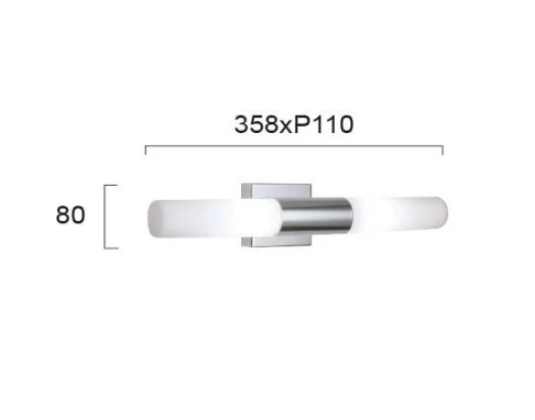 Sieninis šviestuvas SELDON, G9, baltos/chromo sp., IP44, 4132800