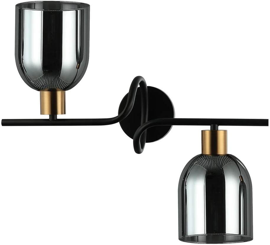 Italux Sieninis šviestuvas Servio WL-66892-2A-BK-SG