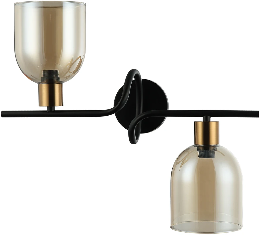 Italux Sieninis šviestuvas Servio WL-66892-2A-BK-AMB