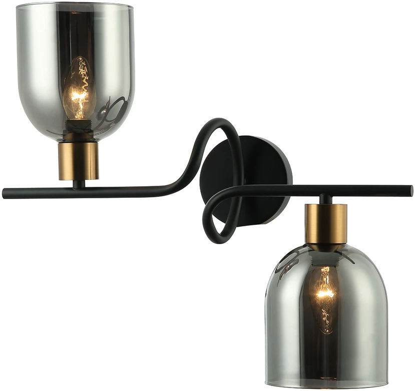 Italux Sieninis šviestuvas Servio WL-66892-2A-BK-SG