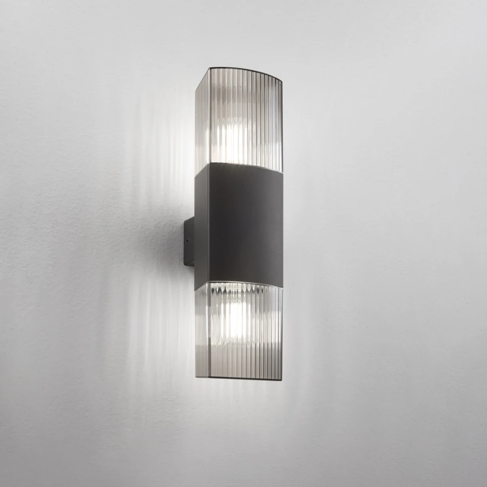 Sieninis fasado šviestuvas DARK, antracito sp., 2xE27, IP54
