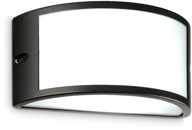 Sieninis šviestuvas Ideal Lux Sieninis fasado šviestuvas REX-1, E27, juodas, IP44, 322728