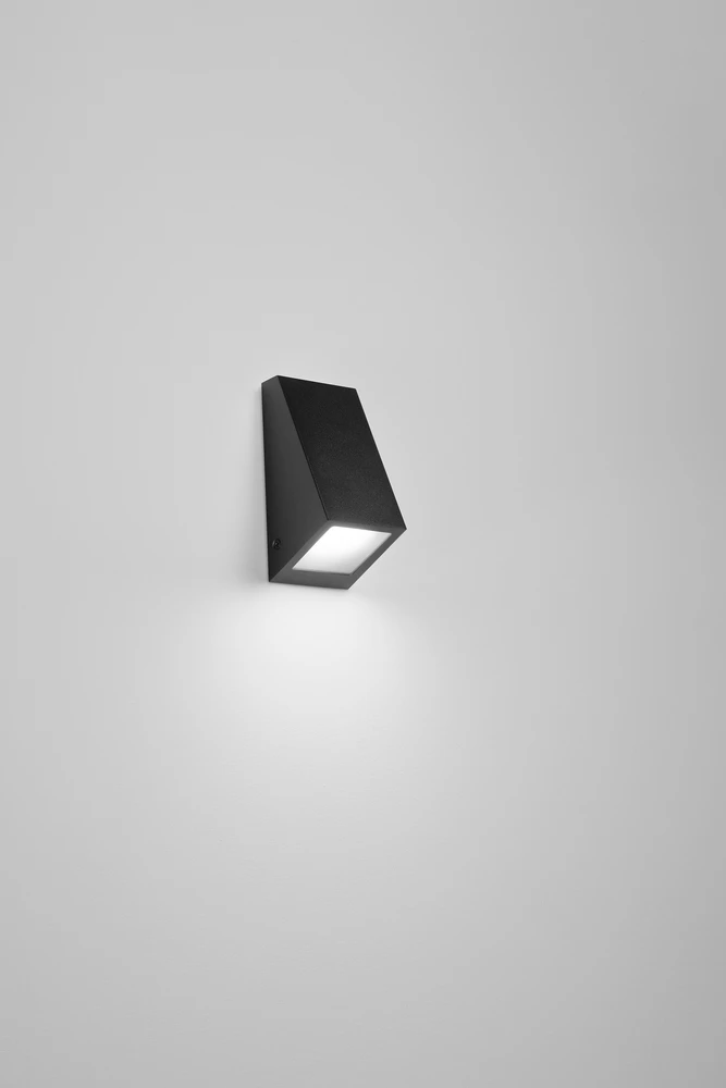 Sieninis fasado šviestuvas POPUP, juodas, 1xGU10