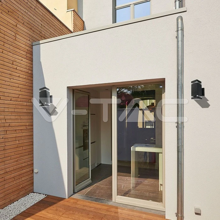 V-tac Sieninis lauko šviestuvas, E27, juodas, IP44