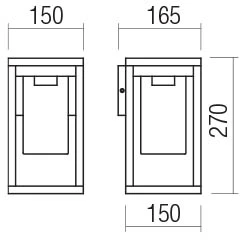 Sieninis šviestuvas Sieninis lauko šviestuvas LAGOS, E27, tamsiai pilkas, IP54, 90520