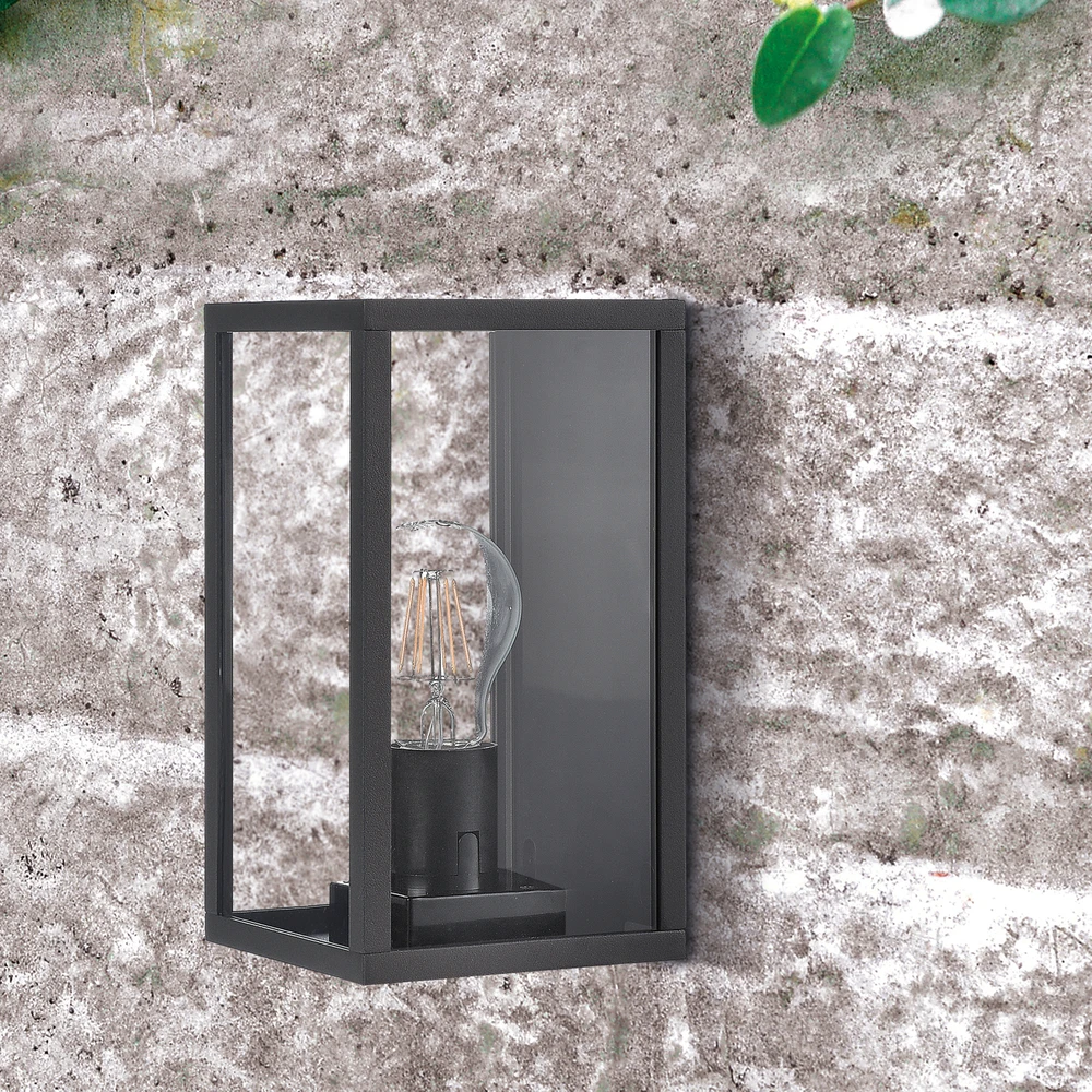 Sieninis šviestuvas Sieninis lauko šviestuvas CUBE, E27, antracito sp., A20391GR