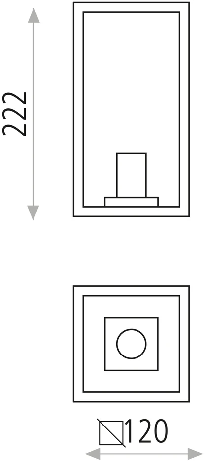 Sieninis šviestuvas Sieninis lauko šviestuvas CUBE, E27, antracito sp., A20391GR
