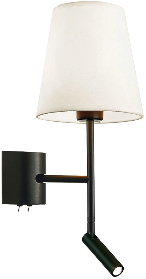 Sieninis šviestuvas SONIA, E27, juodas/baltas + LED 3W, 4260600