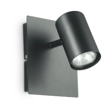 Sieninis šviestuvas Ideal Lux Wall lamp with 1 light SPOT, GU10, juodas