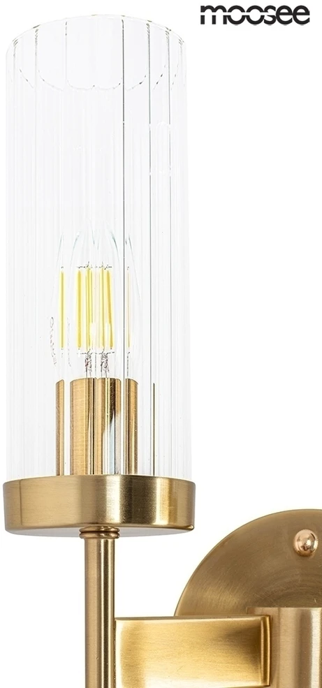 Sieninis šviestuvas TORCH TWIN, 2xE14, aukso sp.