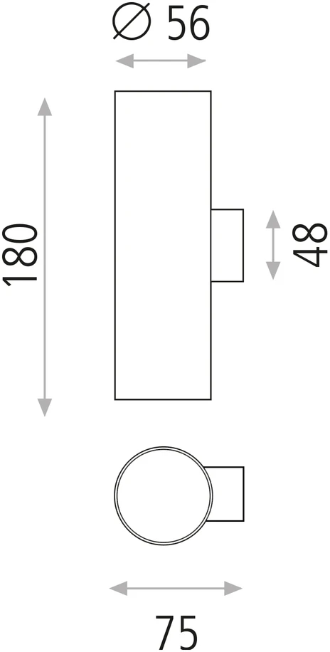 Sieninis šviestuvas ZOOM, GU10, baltas, A37640B