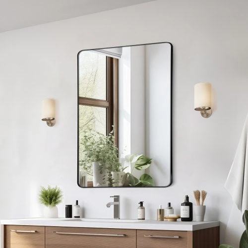 VEVOR Kvadratinis sieninis veidrodis su aliuminio rėmu 60x90 cm