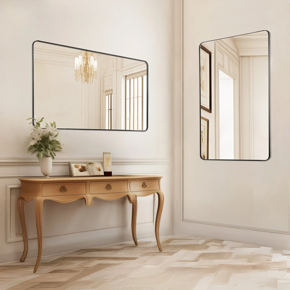 VEVOR Kvadratinis sieninis veidrodis su aliuminio rėmu 60x90 cm