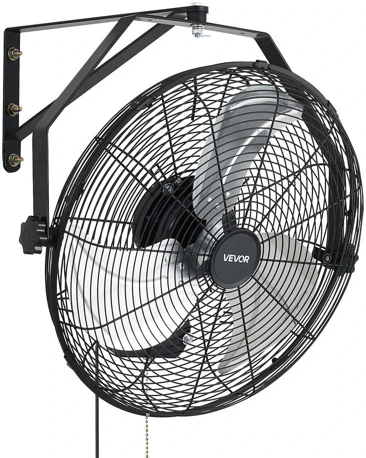 VEVOR Sieninis ventiliatorius 450 mm su IP44 apsauga