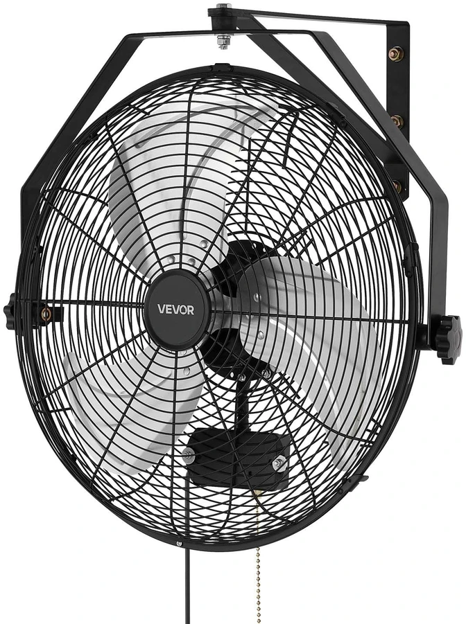 VEVOR Sieninis ventiliatorius 450 mm su IP44 apsauga
