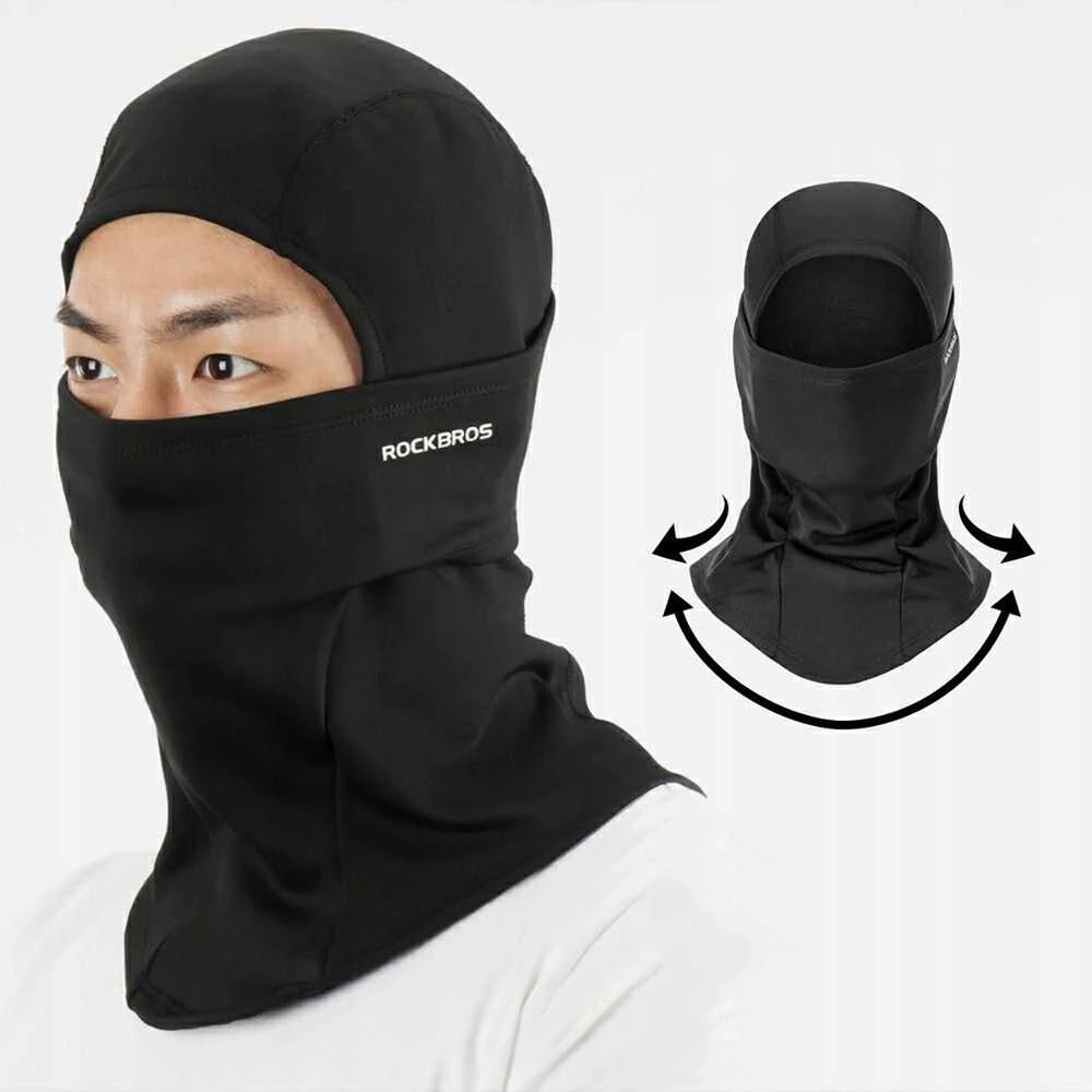 Rockbros LF7345BK sportinė balaklava izoliuota - juoda