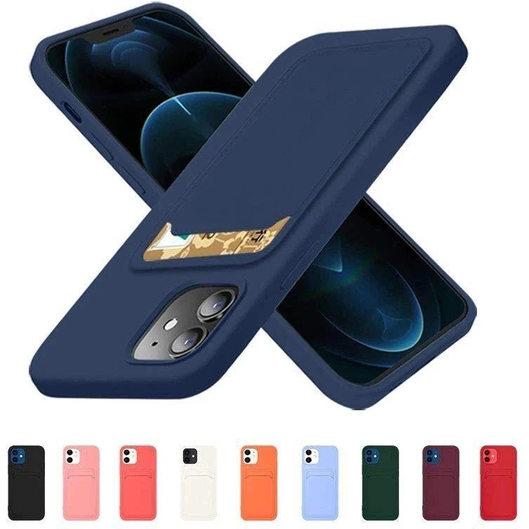 Hurtel Card silikoninis dėklas skirtas iPhone 12 Pro, raudonas