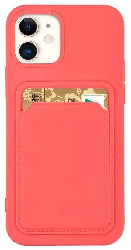 Hurtel Card silikoninis dėklas skirtas iPhone 12 Pro Max, oranžinis