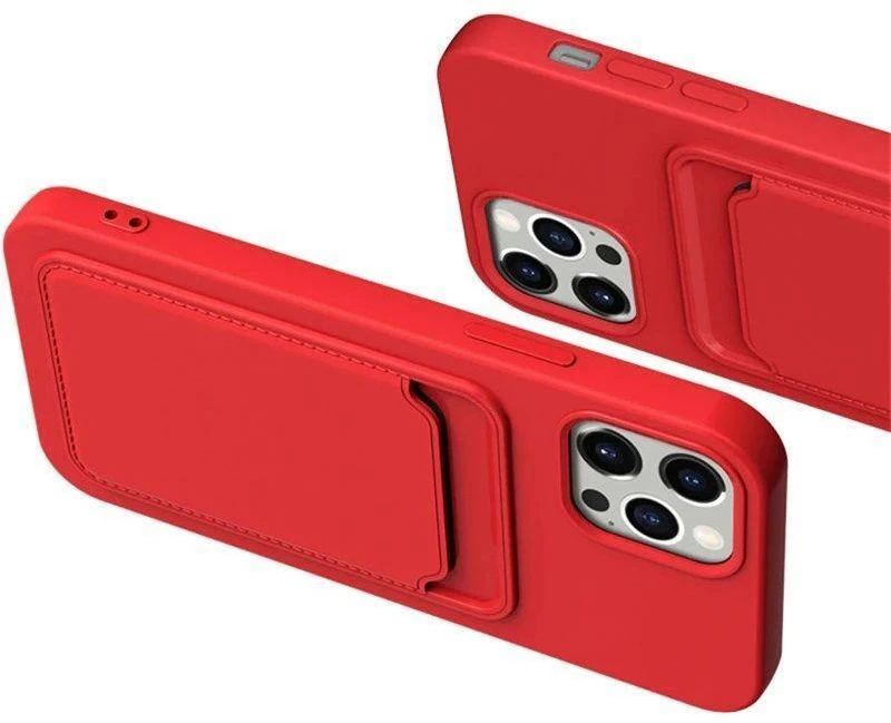 Hurtel Card silikoninis dėklas skirtas iPhone 12 Pro Max, oranžinis