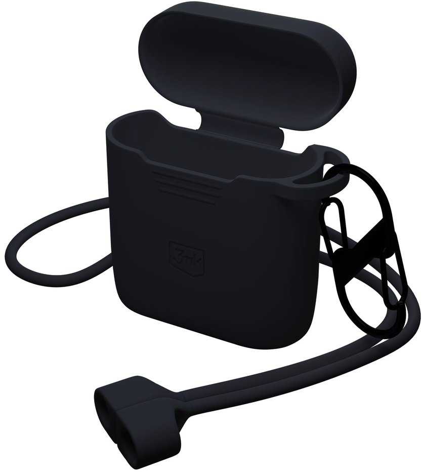 3Mk Protection 3mk silikoninis AirPods dėklas juodas, skirtas AirPods 4 – juodas