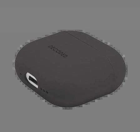„Decoded Silicone Aircase“ – silikoninis apsauginis dėklas, skirtas 4-osios kartos „AirPods“ ausinėms, anglies spalvos.