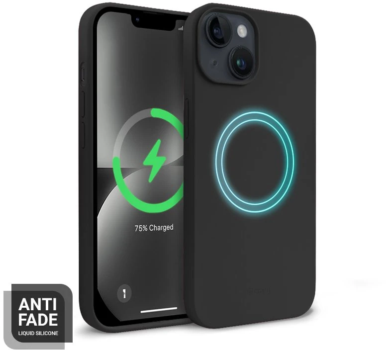 Crong Color Cover Magnetic dėklas skirtas Apple iPhone 14 / 13 Juodas