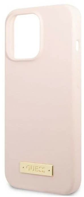 Silikoninis dėklas iPhone 13 Pro Max, rožinis Guess