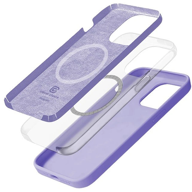 Crong Color Cover Magnetic dėklas skirtas Apple iPhone 14 Pro Violetinė