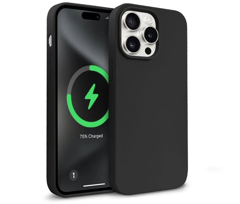 Crong Color Cover Magnetic - dėklas skirtas Apple iPhone 15 Pro MagSafe Juodas