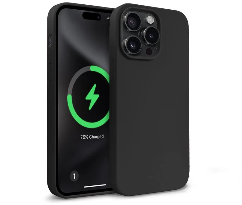 Crong Color Cover Magnetic - dėklas skirtas Apple iPhone 15 Pro MagSafe Juodas