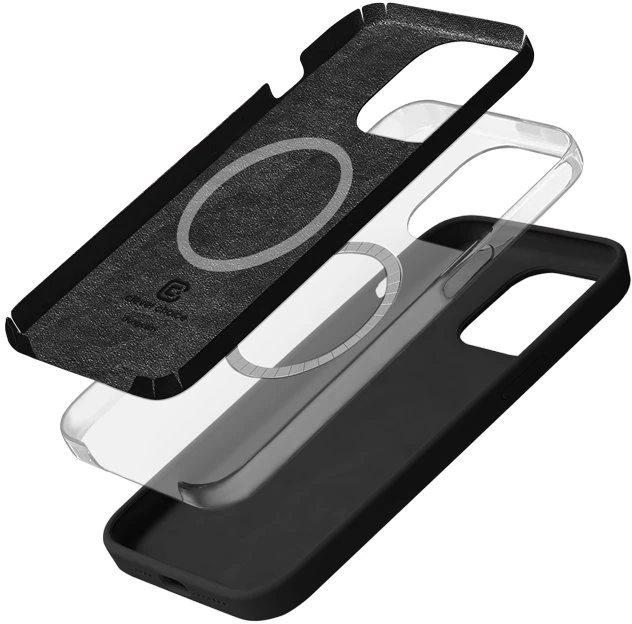Crong Color Cover Magnetic - dėklas skirtas Apple iPhone 15 Pro MagSafe Juodas