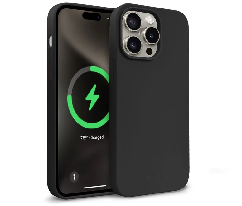 Crong Color Cover Magnetic - dėklas skirtas Apple iPhone 15 Pro MagSafe Juodas