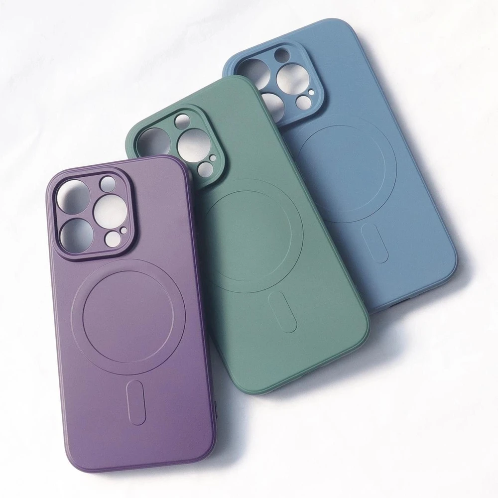 silikoninis dėklas iPhone 15 Pro“ silikono dėklas - tamsiai mėlynas