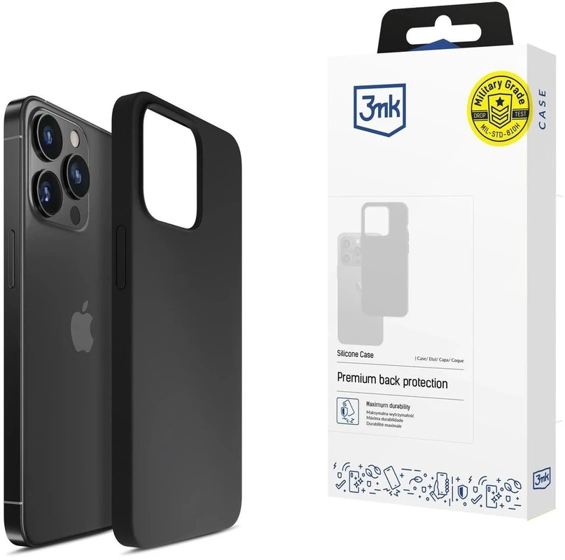 3MK Silicone Dėklas Apple iPhone 16 Pro Max 6.9″ juodos spalvos
