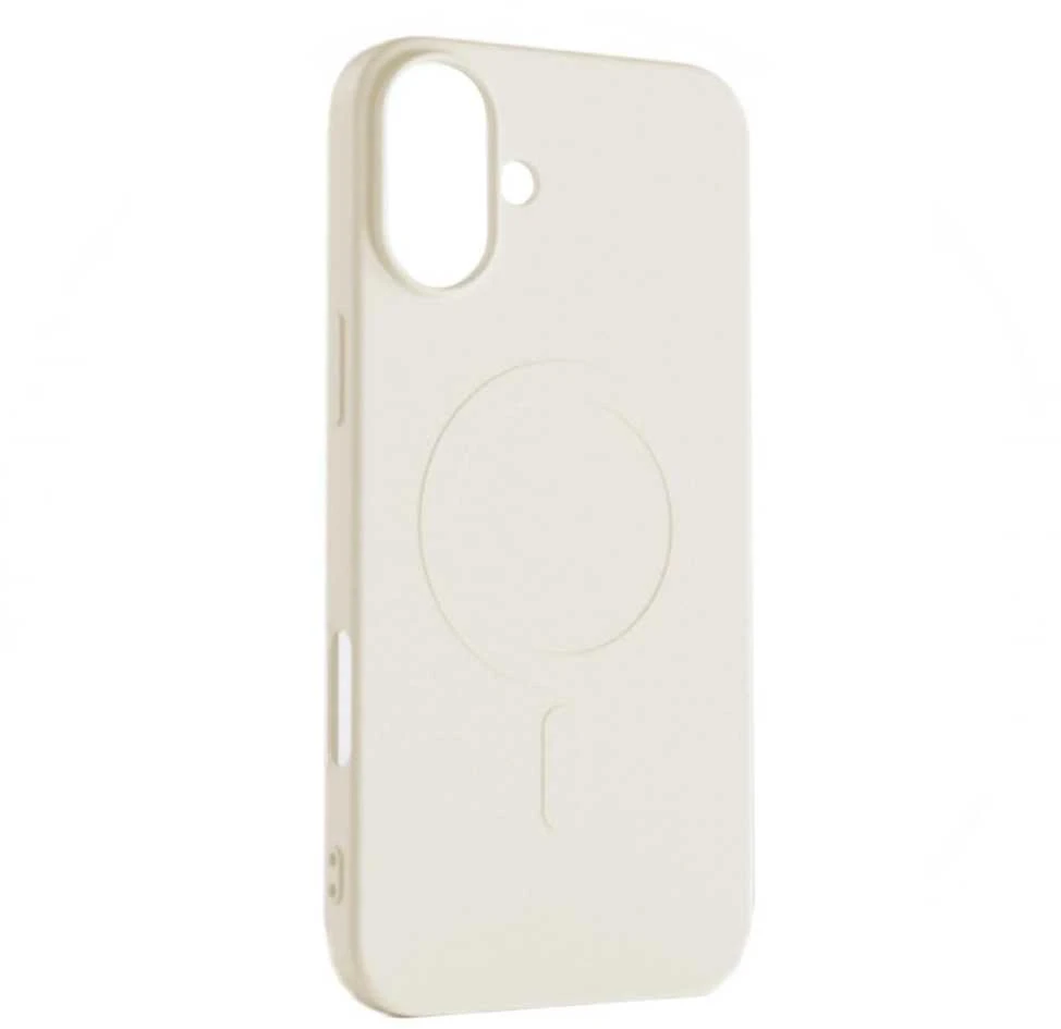 Dėklas Hurtel Liquid Silikoninis MagSafe Apple iPhone 16 – beige