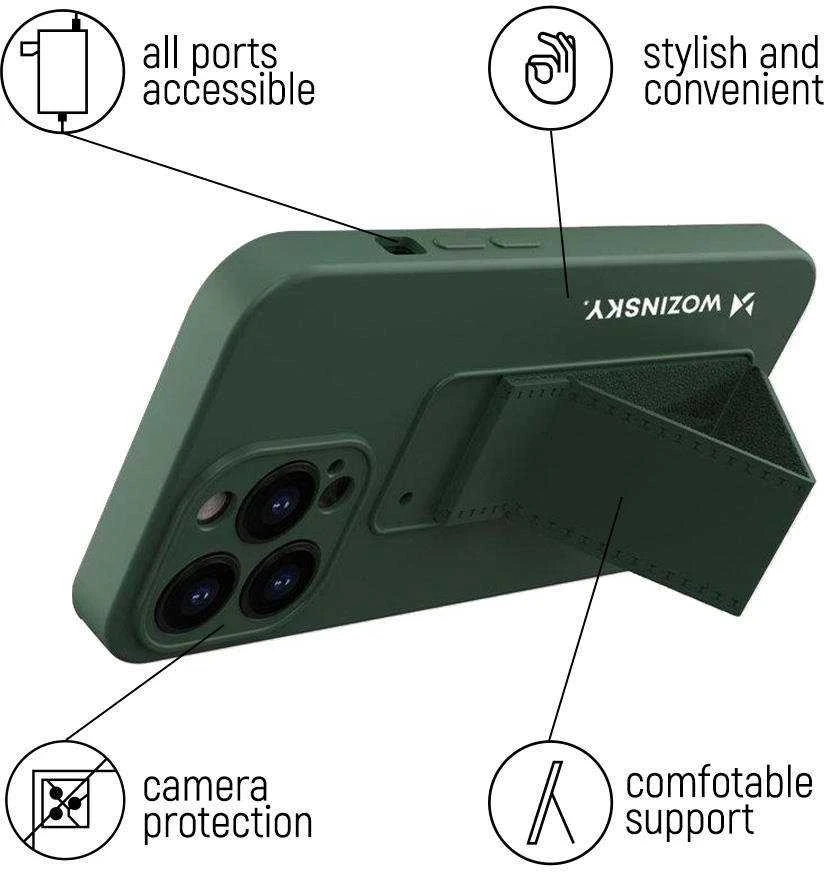 Wozinsky Kickstand dėklas skirtas iPhone 13 mini, tamsiai mėlynas