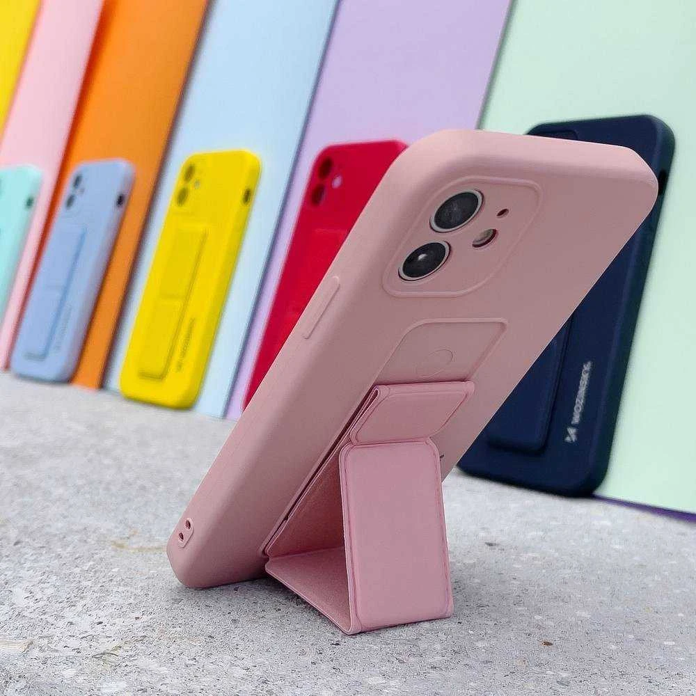 Wozinsky Kickstand dėklas skirtas iPhone 13 mini, geltonas