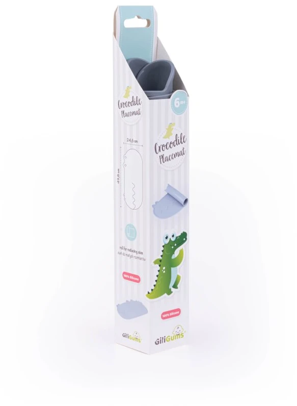 GILIGUMS GG 45490 krokodilo silikoninis kilimėlis, pilkas