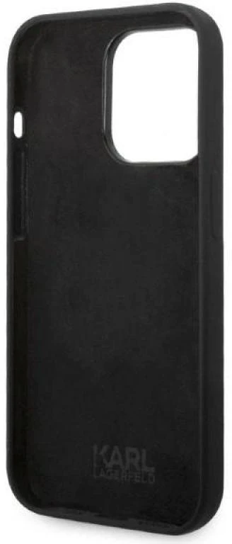 Dėklas Karl Lagerfeld Silicone RSG case for iPhone 14 Pro - juodas