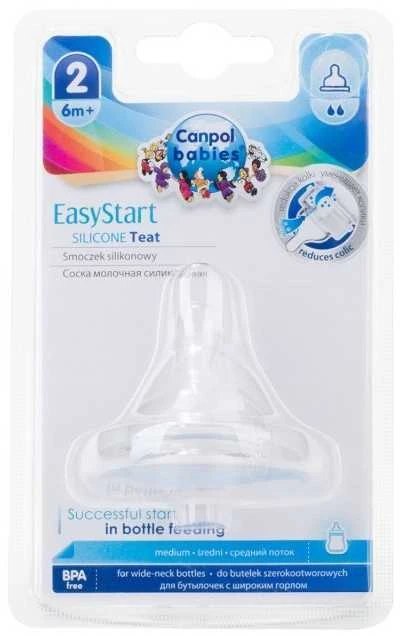 CANPOL BABIES žindukas silikoninis vidutinis EASYSTART, 6-12 mėn+, 21/721
