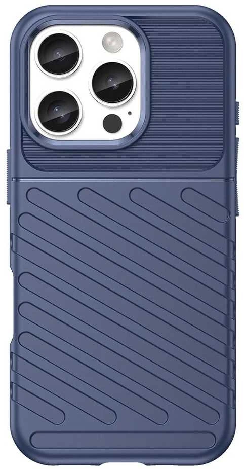 Hurtel Thunder Apple iPhone 16 Pro silikoninis – dėklas telefonui mėlynos spalvos