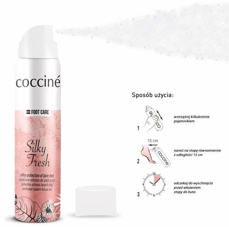 Silky Šilkinis gaivumo purškiklis pėdoms 100 ml (55/61/100c), kokcinas