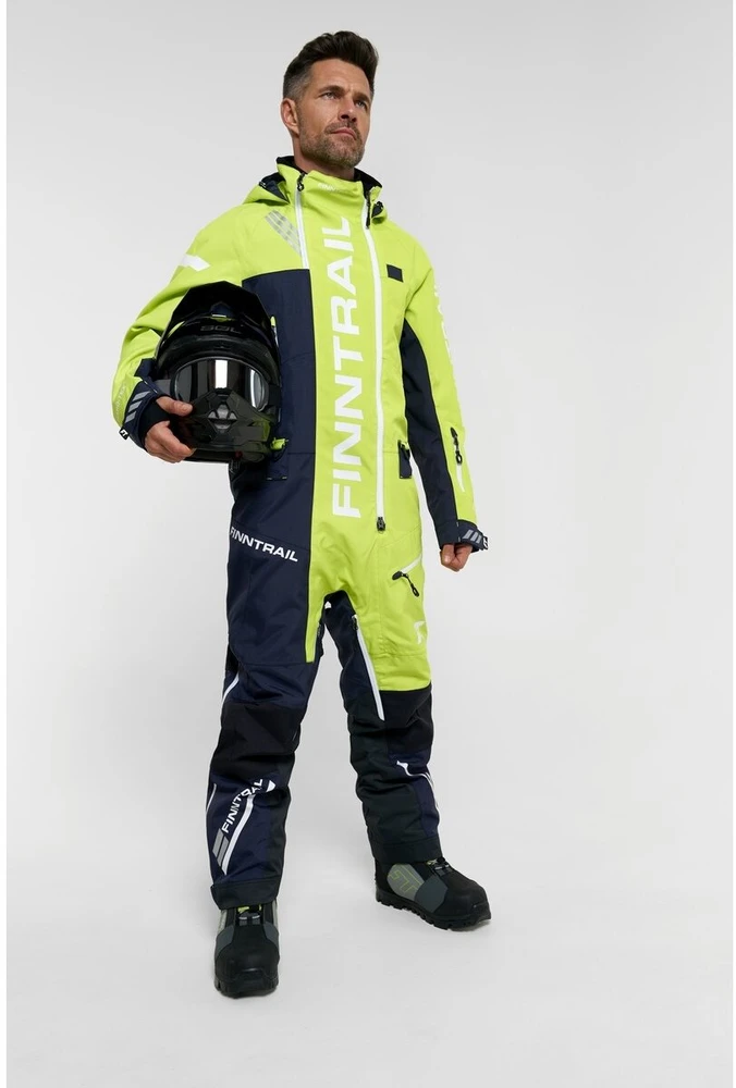 Šiltas kombinezonas Finntrail BACKCOUNTRY DarkGreyLime 3901, Dydis: XS