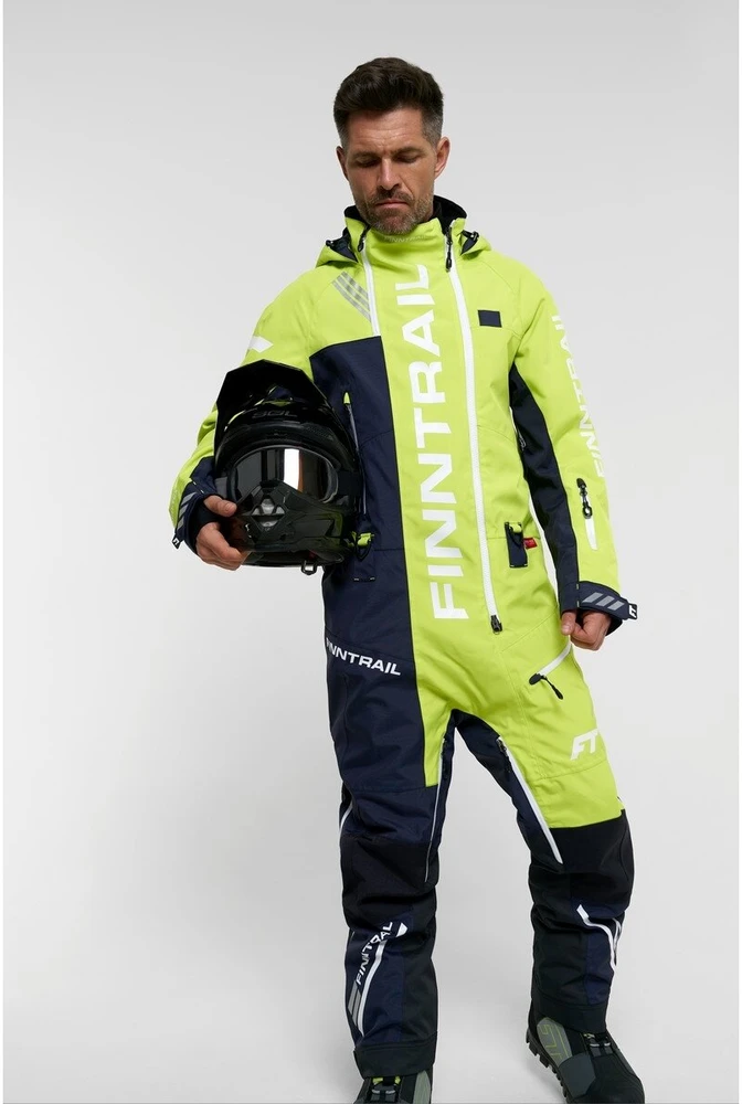 Šiltas kombinezonas Finntrail BACKCOUNTRY DarkGreyLime 3901, Dydis: XS