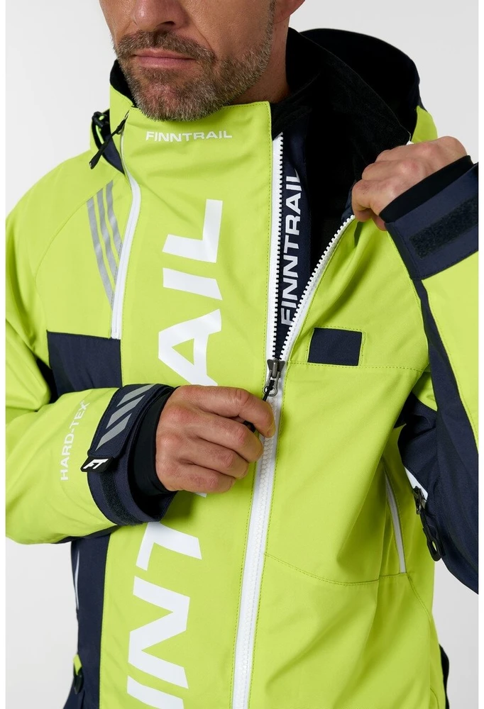 Šiltas kombinezonas Finntrail BACKCOUNTRY DarkGreyLime 3901, Dydis: XS