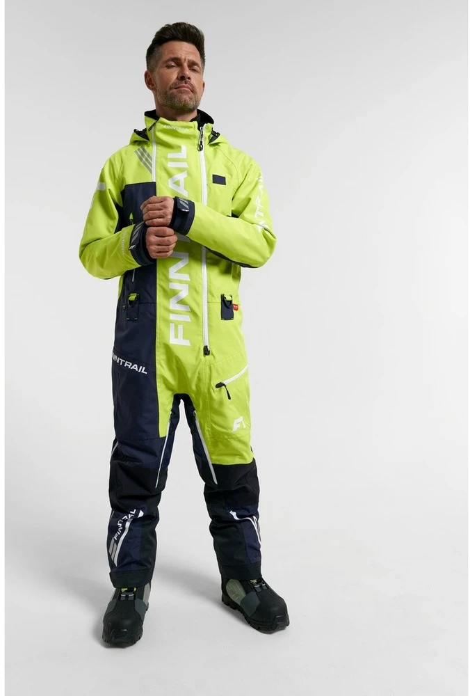 Šiltas kombinezonas Finntrail BACKCOUNTRY DarkGreyLime 3901, Dydis: XS