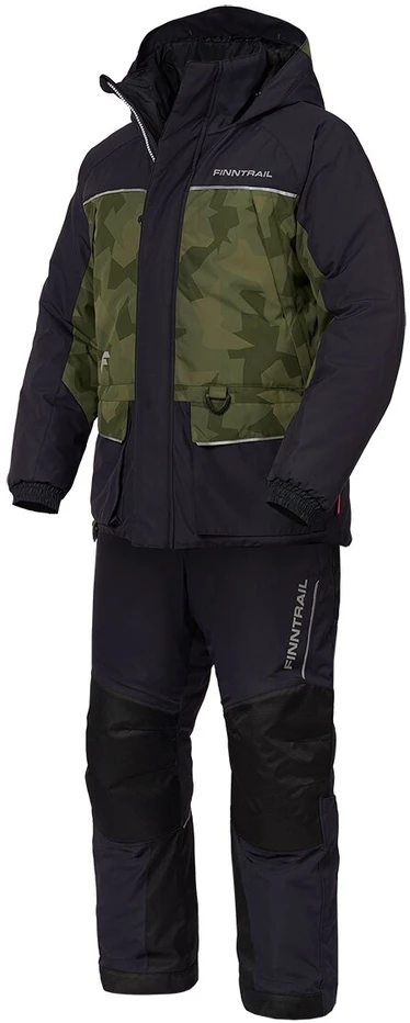 Šiltas kostiumas Finntrail NORDY CamoShadowGreen 3757, Marškinėlių, džemperių ar striukių dydis: XS