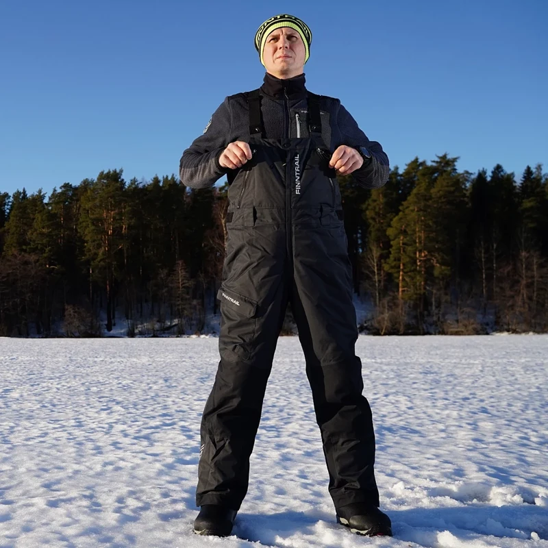 Šiltas puskombinezonis Finntrail POWERMAN Graphite 4625, Kelnių dydis: XS