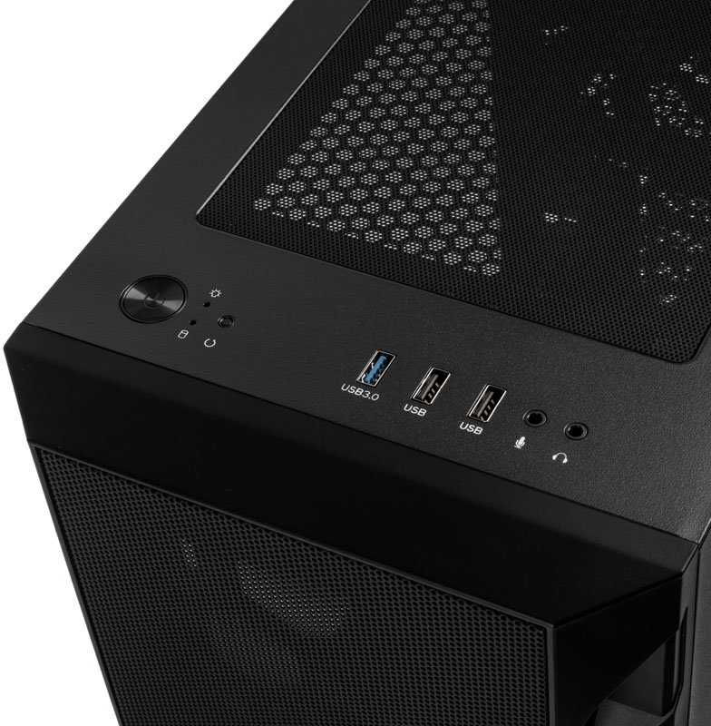 „SilverStone Fara H1M“, grūdintas stiklas – juoda